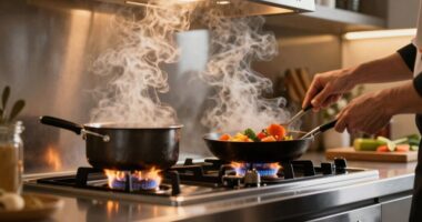cooking releases indoor pollutants