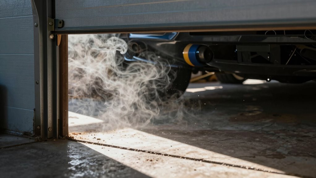 garage fumes ventilation and sealing