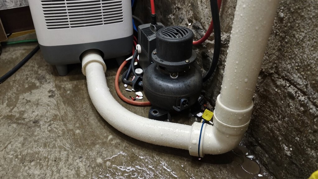 proper drain and pump setup