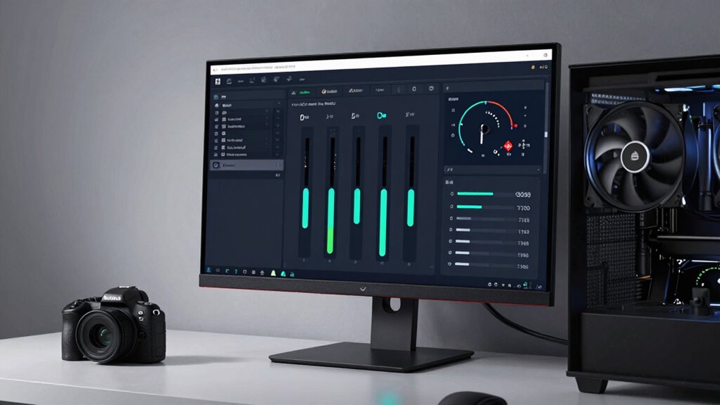 separate monitor controls fan