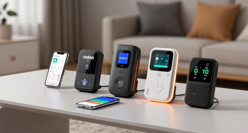top app enabled radon detectors