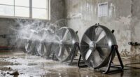 top flood drying air movers