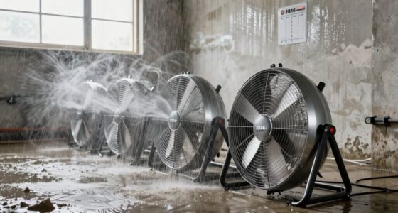 top flood drying air movers