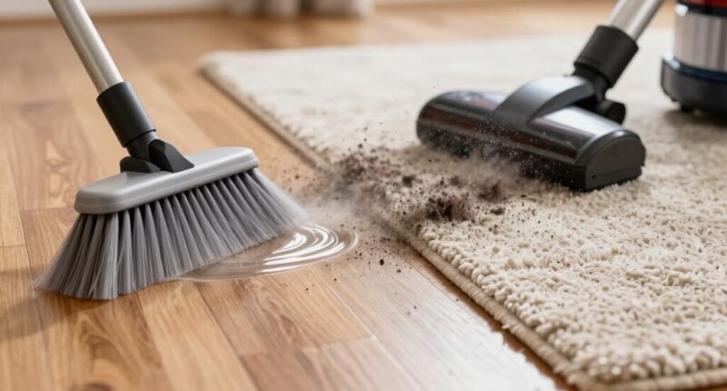 dust release during cleaning