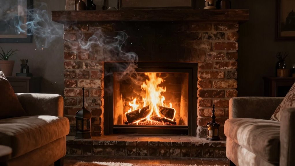 fireplace particles dispersion management