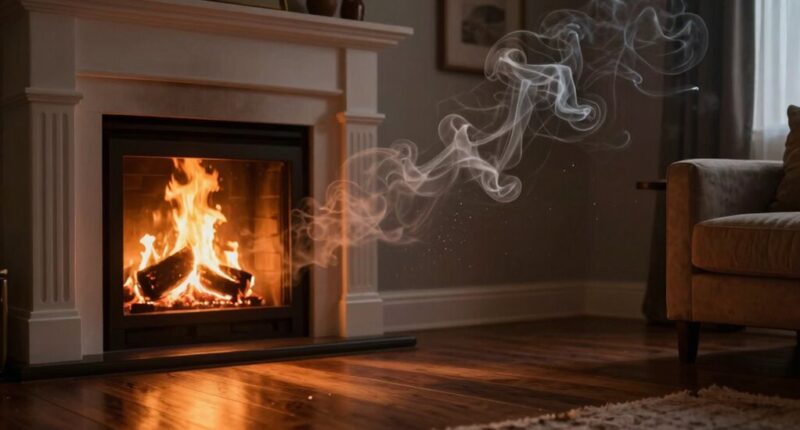 fireplaces alter indoor particles