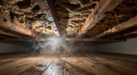moisture rises through crawlspace