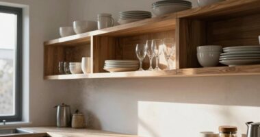 open shelves increase dust accumulation