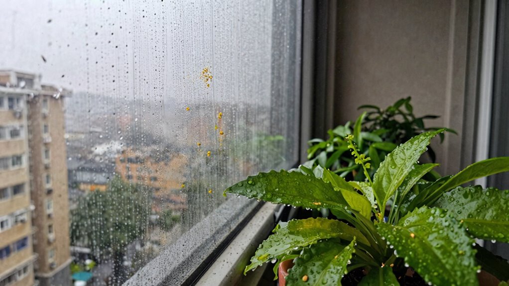 rain affects indoor allergens
