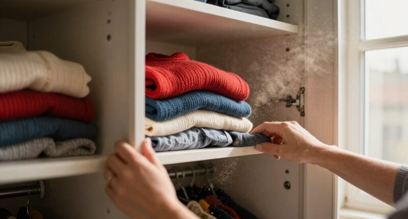 seasonal closet cleaning increases dust
