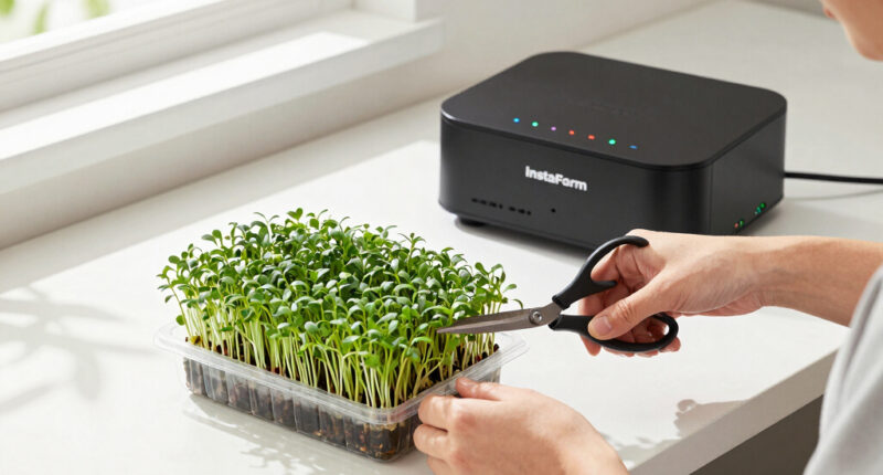 InstaFarm Automated Indoor Microgreens Garden Review: Easy Being Green