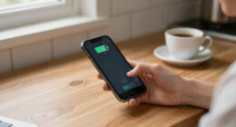 Photo taken while phone was shutting off from low battery