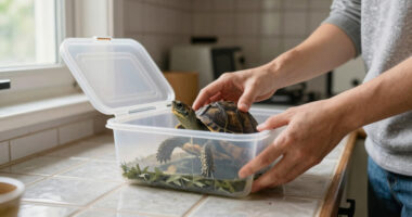 Waking up a tortoise after 5 month of hibernation in fridge