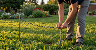 This Easy DIY Trick Solves 4 Common Lawn Problems At Once – All It Takes Is A Piece Of Old Chain-Link Fencing
