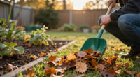 Raking Leaves Is My Least Favorite Fall Garden Job, But This Clever Scoop Clears A Whole Patio In Just A Few Swipes